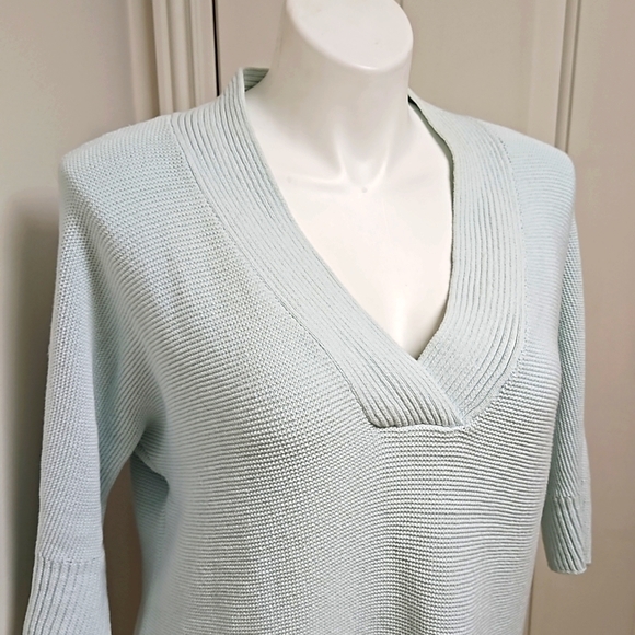 Chicos Aqua Cotton Oversize Sweater - Picture 2 of 5